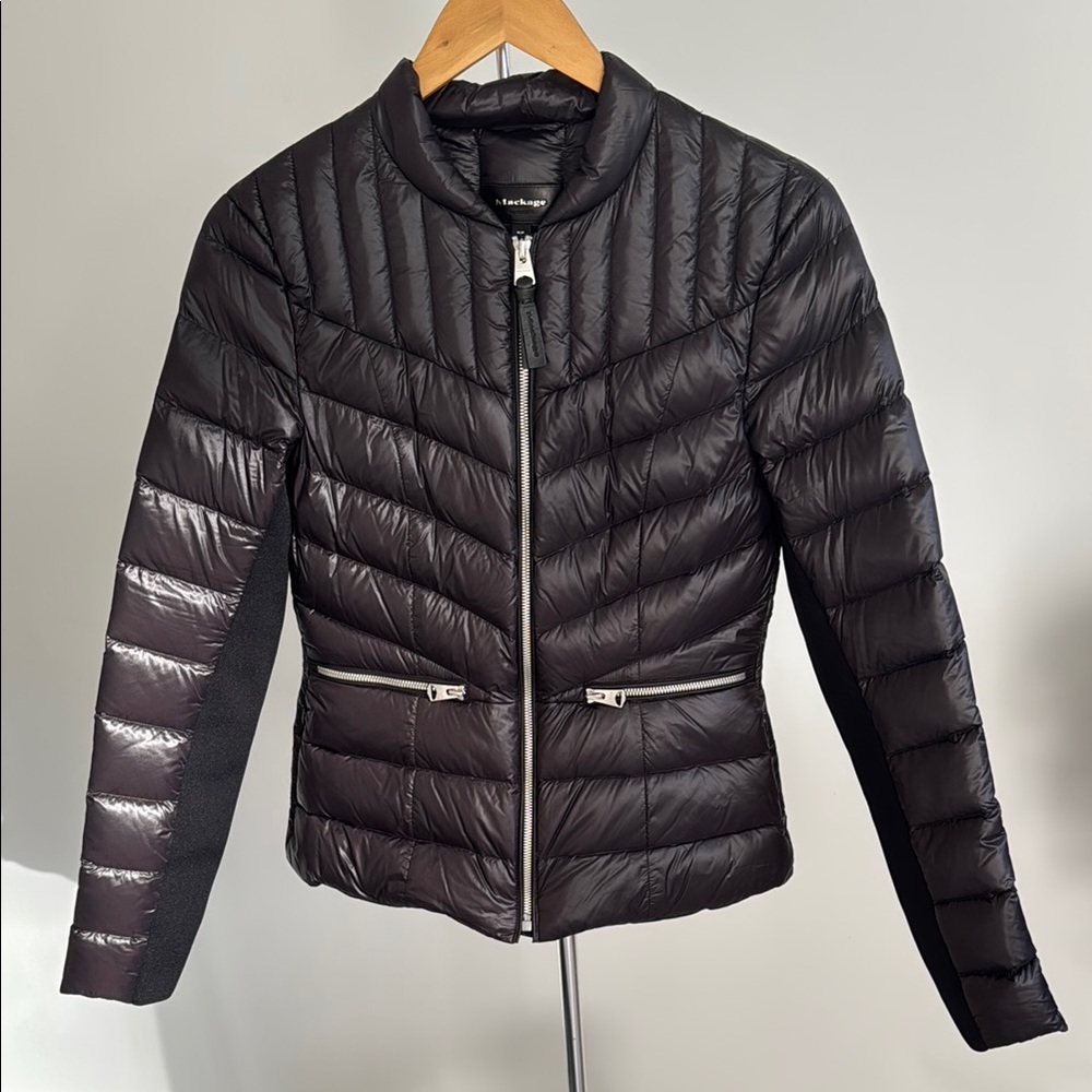 NWOT Mackage Petra Short Down Black Quilted Women's Jacket Size Small Coat - Picture 5 of 14